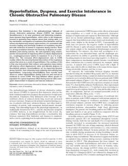 Hyperinflation, Dyspnea, and Exercise Intolerance in Chronic