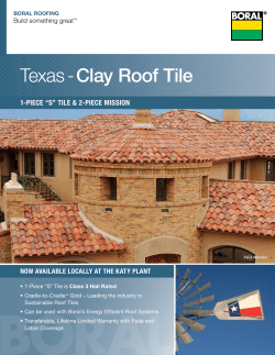 Texas Clay Roof Tile Brochure