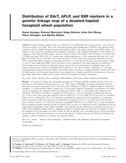 Distribution of DArT, AFLP, and SSR markers in a genetic linkage