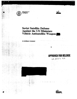 (EST PUB DAATE) SOVIET SATELLITE DEFENSE AGAINST THE