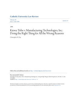 Kiowa Tribe v. Manufacturing Technologies, Inc.