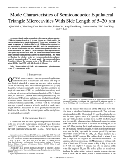 Mode Characteristics of Semiconductor Equilateral Triangle