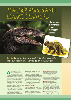 TEACHOSAURUS AND LEARNOCERATOPS: dinosaurs as a