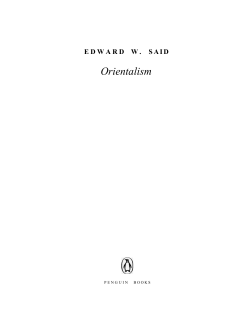 Orientalism - Blogs FU Berlin