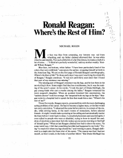 Ronald Reagan - democracy Journal Archive