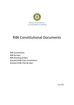RIBI Constitutional Documents