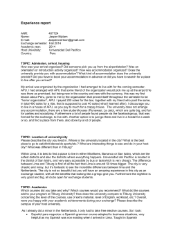 Experience report - Tilburg University