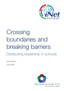 Crossing boundaries and breaking barriers