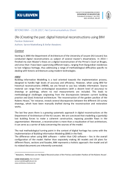 (Re-)Creating the past: digital historical reconstructions using BIM