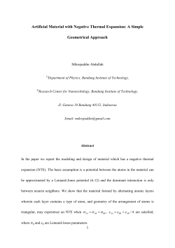 Artificial Material with Negative Thermal Expansion: A Simple