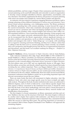 Joseph R. Matthews. Library Assessment in Higher Education