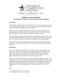 Read backgrounder&hellip; - Center for Competitive Politics