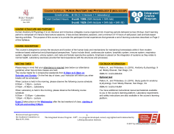 Course Syllabus: HUMAN ANATOMY AND PHYSIOLOGY 2 (BIOL