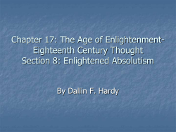 Chapter 17: The Age of Enlightenment