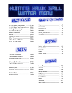 Hawk Grill Menu - Hunting Hawk Golf Club
