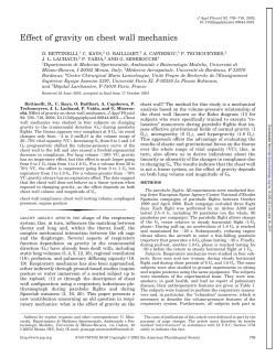 Effect of gravity on chest wall mechanics