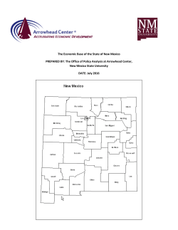 New Mexico State Economic Base Study 2016