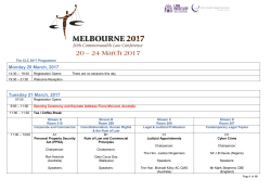 Monday 20 March, 2017 Tuesday 21 March, 2017