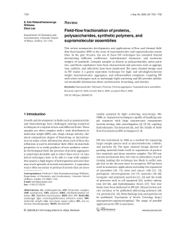 Field-flow fractionation of proteins, polysaccharides
