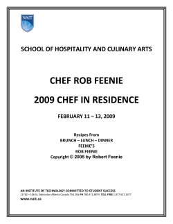 chef rob feenie 2009 chef in residence