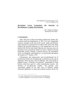 Revolution versus Usurpation: the Doctrine of Revolutionary Legality