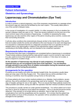 Laparoscopy and Chromotubation (Dye Test)
