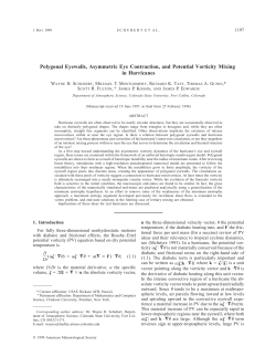 Polygonal Eyewalls, Asymmetric Eye Contraction, and Potential