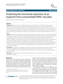 Predicting the functional repertoire of an organism from