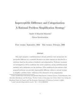 Imperceptible Difference and Categorization: A Rational Problem