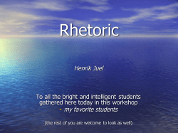 Rhetoric - Henrik Juel