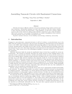 Assembling Nanoscale Circuits with Randomized