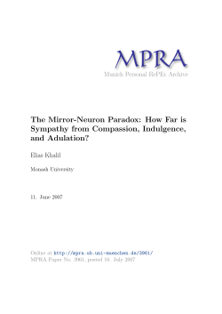 The Mirror-Neuron Paradox: How Far is Sympathy from Compassion