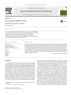 The causality implicit in traits