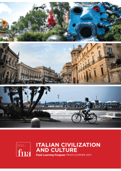 ITALIAN CIVILIZATION AND CULTURE