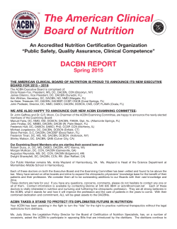 The American Clinical Board of Nutrition