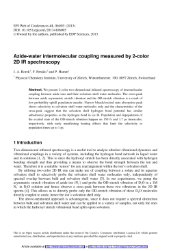 Azide-water intermolecular coupling measured by 2