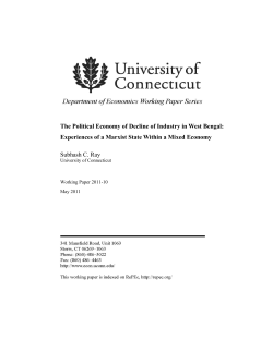 The Political Economy of Decline of Industry in