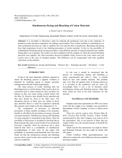 Simultaneous Dyeing and Bleaching of Cotton Materials