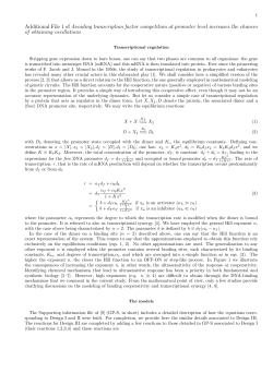 Additional File 1 of Avoiding transcription factor competition at