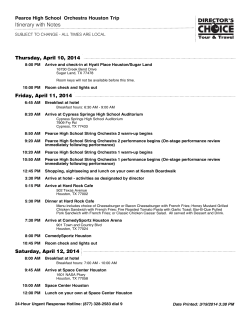 to the Itinerary as a pdf