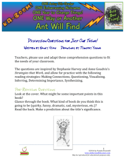 Discussion Questions for Just One Thing!