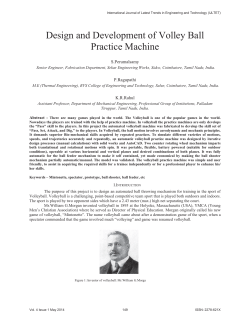Design and Development of Volley Ball Practice Machine
