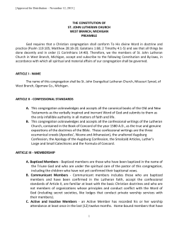 Approved for Congregation Distribution &ndash; 1