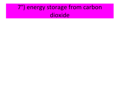 7&deg;) energy storage from carbon dioxide