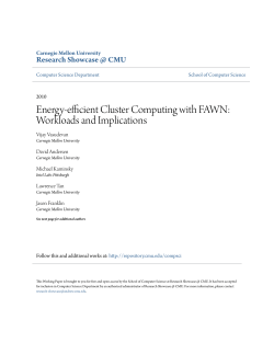 Energy-efficient Cluster Computing with FAWN: Workloads and