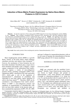 Induction of Bone Matrix Protein Expression by Native Bone Matrix