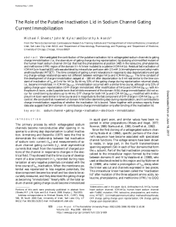 The Role of the Putative Inactivation Lid in Sodium Channel Gating