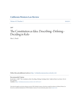 The Constitution as Idea: Describing--Defining-
