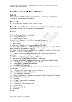 Kinds of Chemical Amelioration