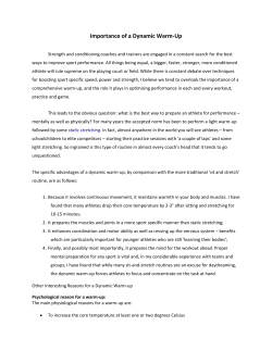 Importance of a Dynamic Warm-Up